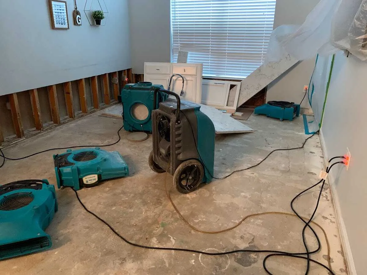 Dehumidifier in flood-cut room for Water Extraction & Removal in Paducah